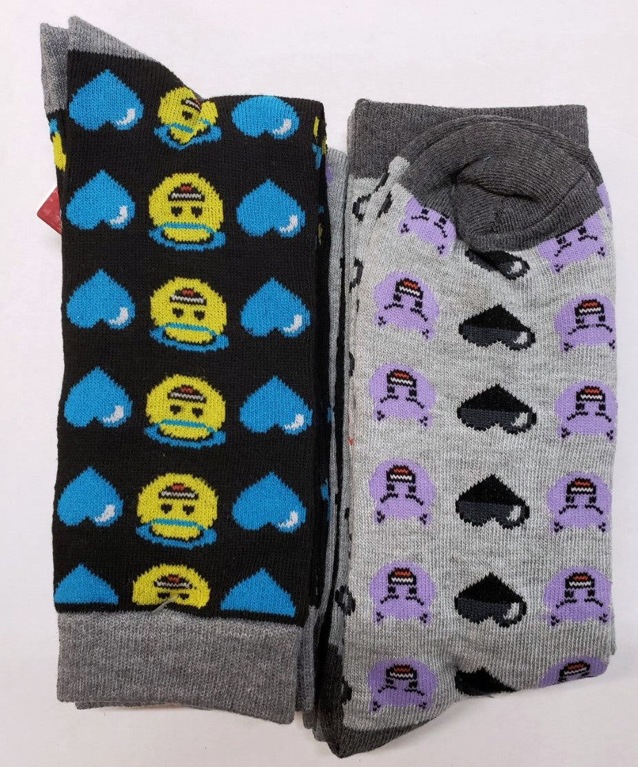 Emoji 2-pair Mens' Crew Socks 10-13