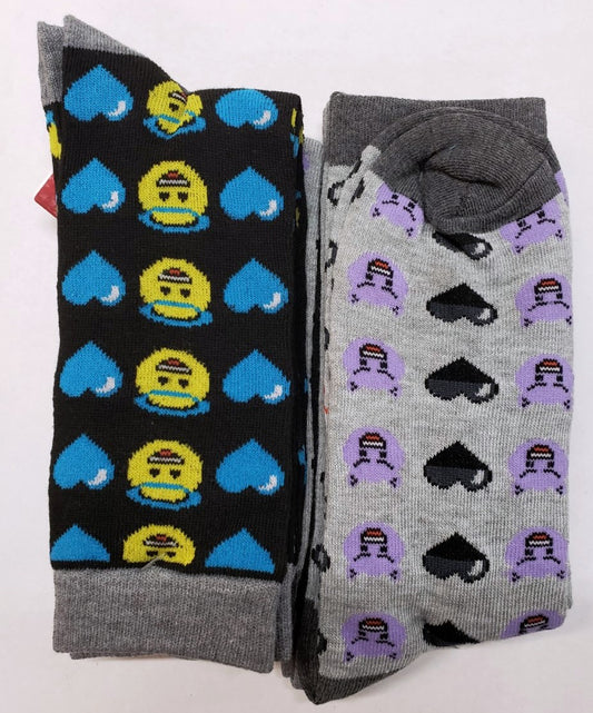 Emoji 2-pair Mens' Crew Socks 10-13