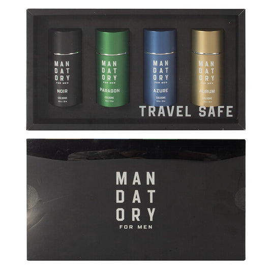 MANDATORY Men's Cologne 4pcs Coffret Set TRAVEL SAFE
