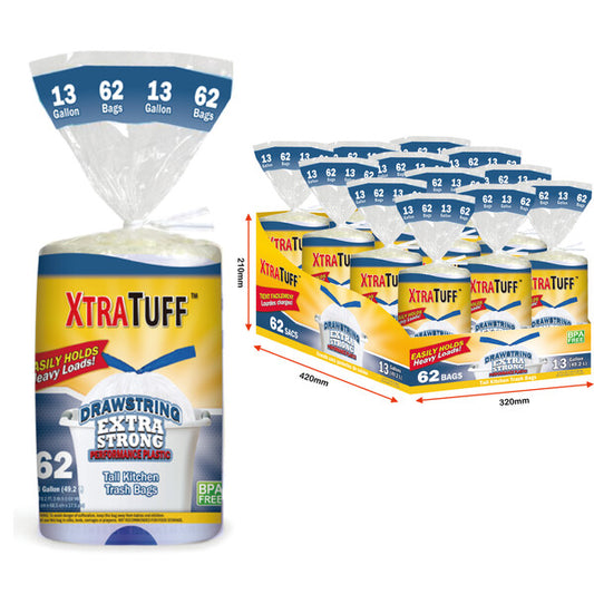 XTRATUFF Drawstring Trash Bags