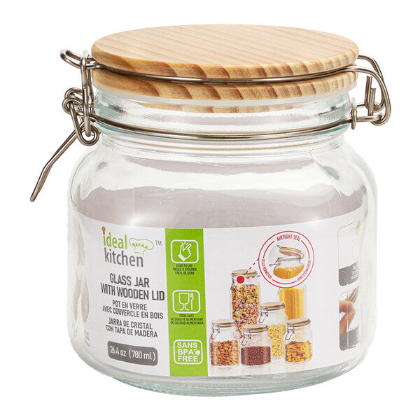 Ideal Kitchen Glass Jar with Bamboo Lid