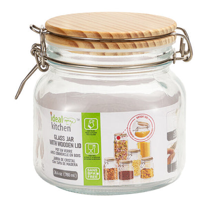 Ideal Kitchen Glass Jar with Bamboo Lid