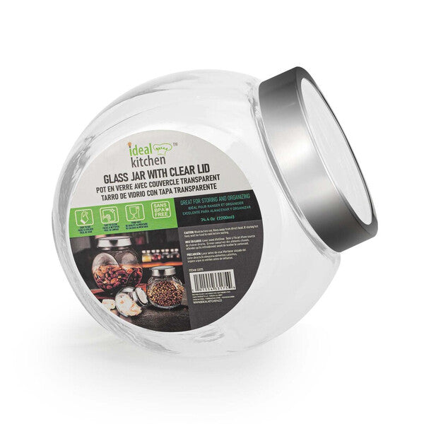 Ideal Kitchen Glass Jar with Clear Lid