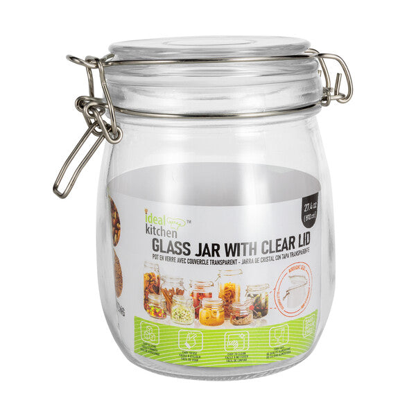 Ideal Kitchen Glass Jar with Clear Lid