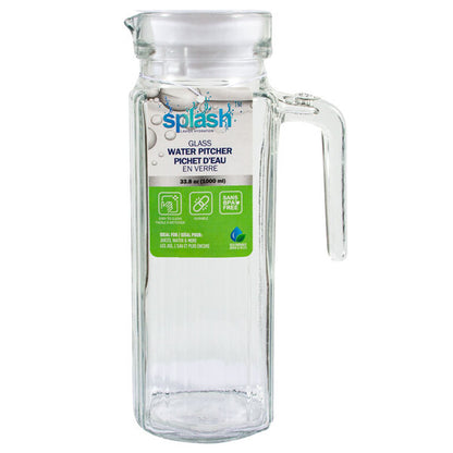 Splash Glass Water Pitcher