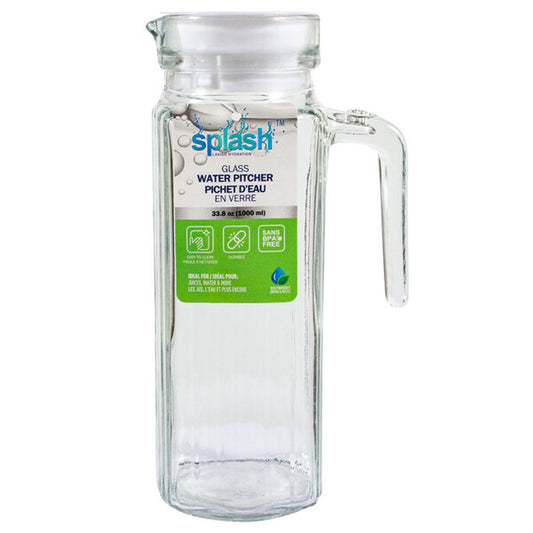 Splash Glass Water Pitcher
