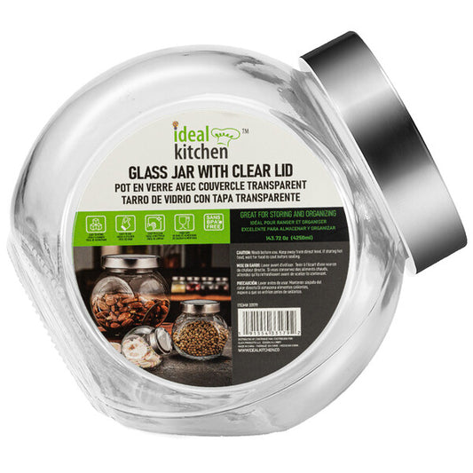 Ideal Kitchen Glass Jar with Clear Lid