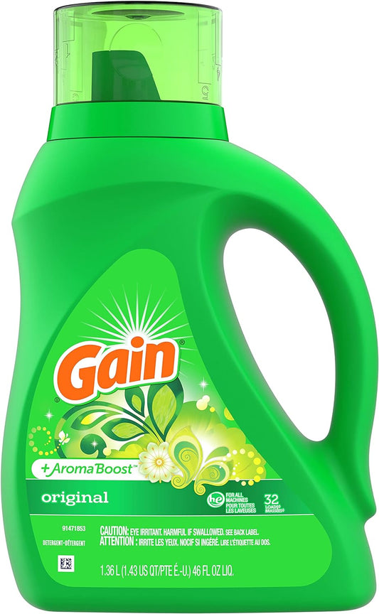 Gain + Aroma Boost Liquid Detergent 46oz. - Original