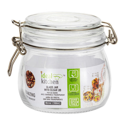 Ideal Kitchen Glass Jar with Clear Lid