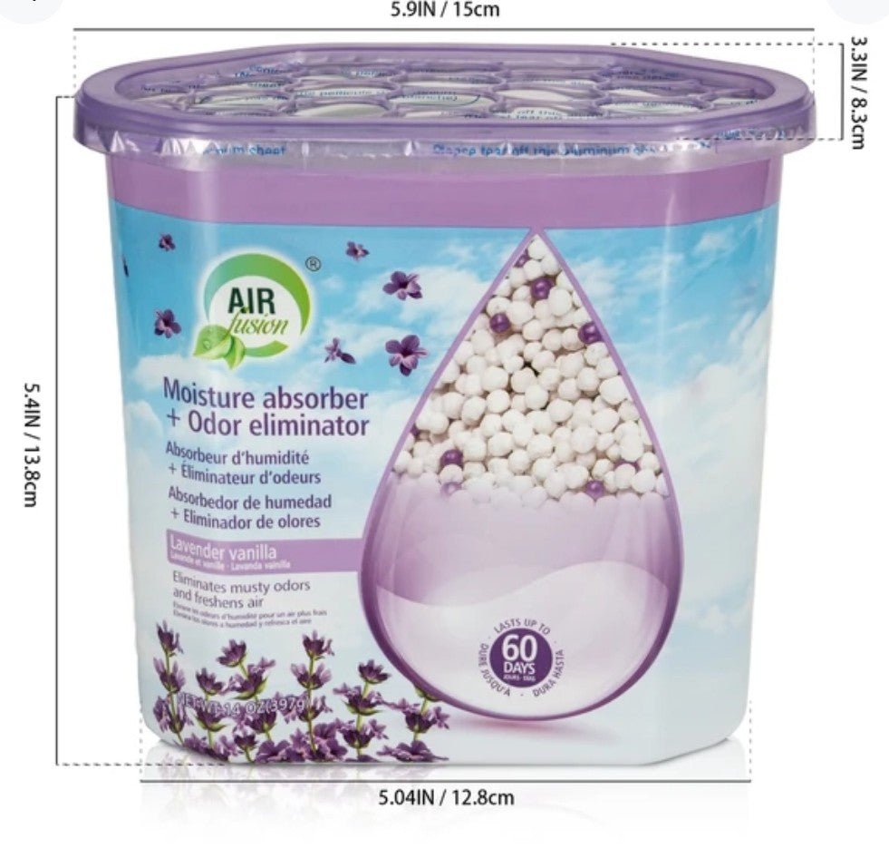 Air Fusion Moisture Absorber + Odor Eliminator 14oz.