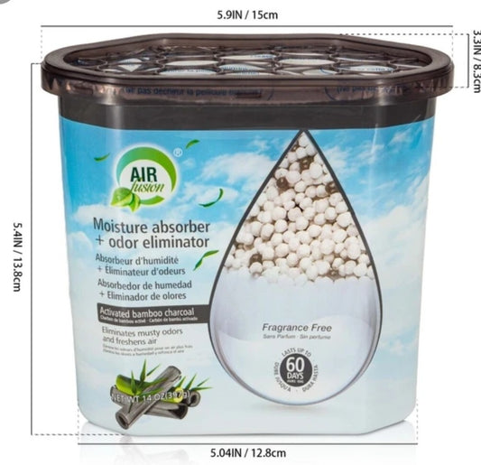 Air Fusion Moisture Absorber + Odor Eliminator 14oz.