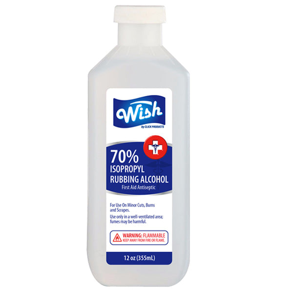 Wish 70% Isopropyl Rubbing Alcohol 12oz.