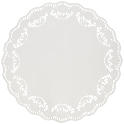 Amscan Disposable Scalloped Paper Doilies - White