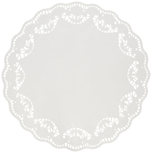 Amscan Disposable Scalloped Paper Doilies - White