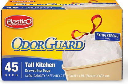 Plastico Extra Strong Drawstring Trash Bags (Package  May Vary)