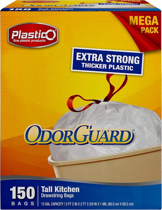Plastico Extra Strong Drawstring Trash Bags (Package  May Vary)