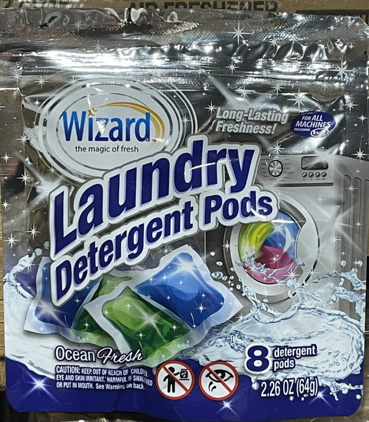 Wizard The Magic of Fresh Laundry Pods Ocean Fresh 8CT