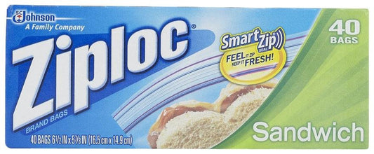 Ziploc Smart Zip Sandwich Bags