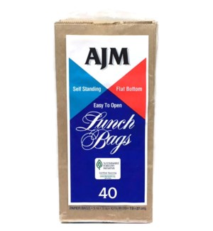 AJM Lunch Bags 40CT - Brown