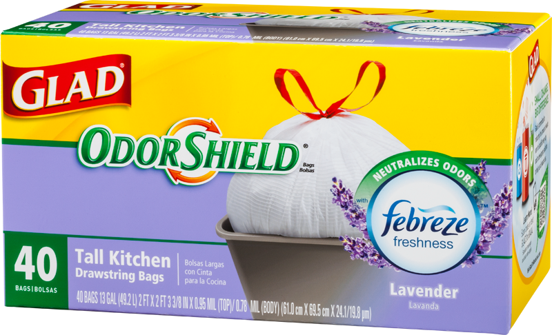 GLAD Forceflex Max Strength 13 Gallon Tall Kitchen Drawstring Trash Bags
