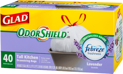 GLAD Forceflex Max Strength 13 Gallon Tall Kitchen Drawstring Trash Bags