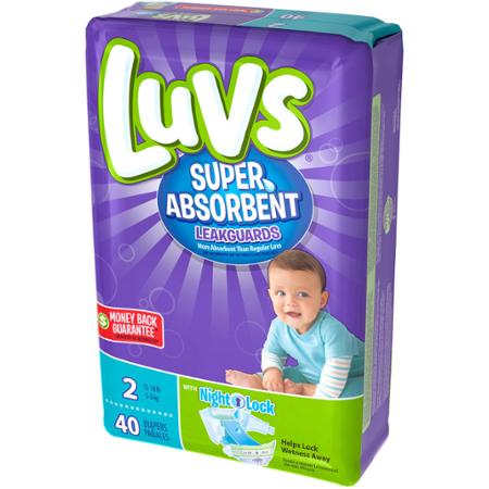 LUVS Super Absorbent Diapers with Night Lock 40CT