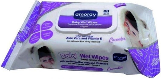 Amoray Baby Wipes Refill with Soothing Aloe Vera & Vitamin E 80CT