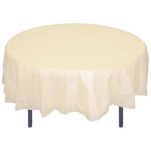 Party Central Heavy Duty Round Plastic Table Cover 84"