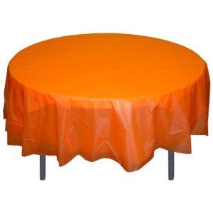 Party Central Heavy Duty Round Plastic Table Cover 84"