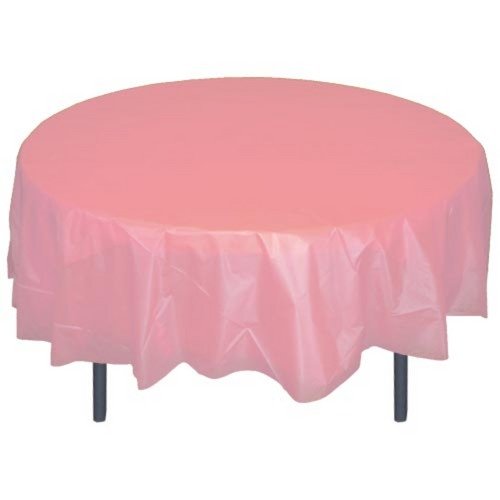 Party Central Heavy Duty Round Plastic Table Cover 84"