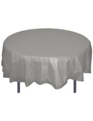 Party Central Heavy Duty Round Plastic Table Cover 84"