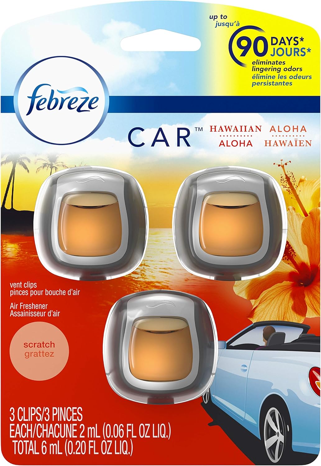 Febreze Car Vent Clips Air Freshener 3's