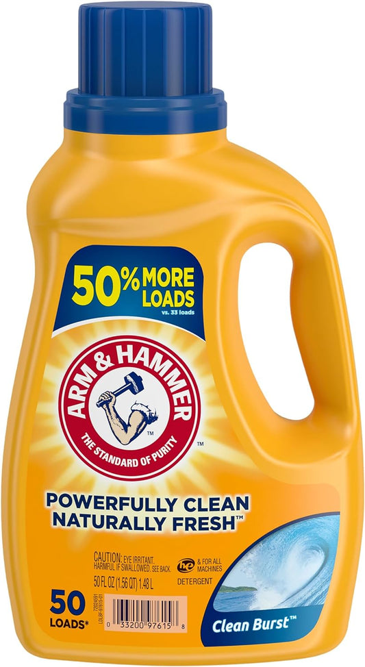 Arm & Hammer Liquid Detergent 50oz - Clean Burst