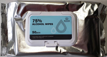 75% Alcohol Wipes For Skin & Surface Cleaning 50ct (Package May Vary)